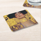 Dessous-de-verre Carré En Papier Judith (Dame en or), Gustav Klimt (Incliné)
