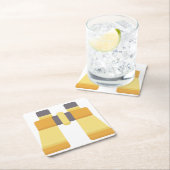 Dessous-de-verre Carré En Papier Jumelles (En situation)