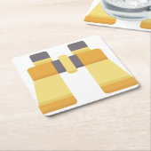 Dessous-de-verre Carré En Papier Jumelles (Incliné)