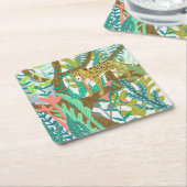 Dessous-de-verre Carré En Papier Jungle Roar - Cheetah (Incliné)