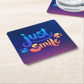 Dessous-de-verre Carré En Papier Juste sourire (Incliné)