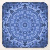Dessous-de-verre Carré En Papier Kaleidoscope bleu royal complexe (Devant)