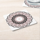 Dessous-de-verre Carré En Papier Kaleidoscope, mandala (Incliné)