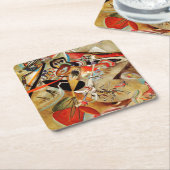 Dessous-de-verre Carré En Papier Kandinsky Composition Peinture Abstraite (Incliné)