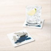 Dessous-de-verre Carré En Papier Kanji (En situation)