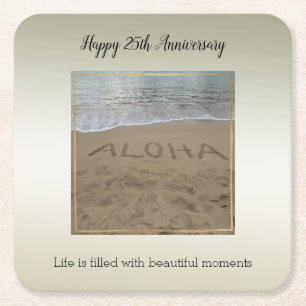 Dessous-de-verre Carré En Papier Kauai Hawaii Plage Aloha Moments Merveilleux