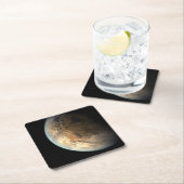 Dessous-de-verre Carré En Papier Kepler-186f Orbitant Une Étoile Éloignée. (En situation)