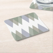 Dessous-de-verre Carré En Papier Khaki triangles (Incliné)