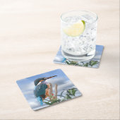 Dessous-de-verre Carré En Papier Kingfisher et Willow (En situation)