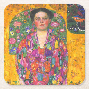 Dessous-de-verre Carré En Papier Klimt Portrait d'Eugenia Primavesi