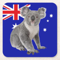 Koala avec l'Arrière - plan du drapeau australien