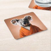 Dessous-de-verre Carré En Papier Koala bouddhiste (Incliné)