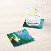 Dessous-de-verre Carré En Papier Koi Fish (En situation)