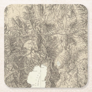 Dessous-de-verre Carré En Papier La Californie et le Nevada