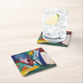 Dessous-de-verre Carré En Papier La Cascade, Wassily Kandinsky (En situation)