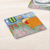 Dessous-de-verre Carré En Papier La Chambre, Van Gogh (Incliné)