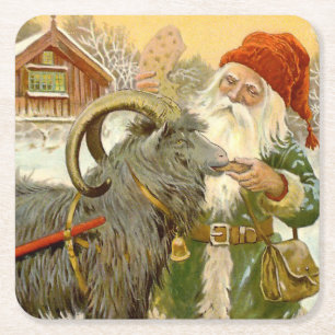 Dessous-de-verre Carré En Papier "La chèvre de traîneau" de Jenny Nystrom