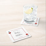 Dessous-de-verre Carré En Papier La collection de Mariages de cartes de jeu Monogra<br><div class="desc">Célébrez dans le style avec ces dessous de verre mariages élégants et très tendance. Le design est facile à personnaliser avec votre propre libellé et votre famille et vos amis seront ravis de voir ces dessous de verre fabuleux. Les éléments correspondants se trouvent dans la collection.</div>