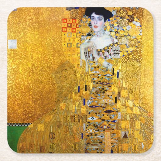 Dessous-de-verre Carré En Papier La Dame en or, Gustav Klimt (Devant)