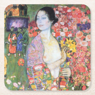 Dessous-de-verre Carré En Papier La Danseuse, Gustav Klimt