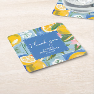 Dessous-de-verre Carré En Papier La dolce vita été méditerranéen Enterrement de vie