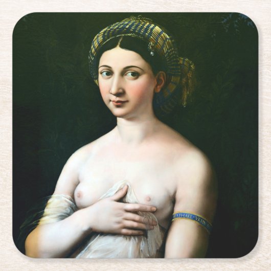 Dessous-de-verre Carré En Papier La Fornarina, Raphael (Devant)