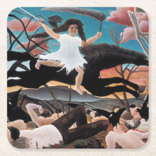 Dessous-de-verre Carré En Papier La Guerre, Henri Rousseau, 1894