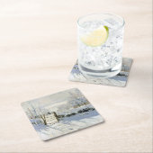 Dessous-de-verre Carré En Papier La Magpie, Monet (En situation)