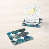 Dessous-de-verre Carré En Papier La Mer - Cercles (En situation)