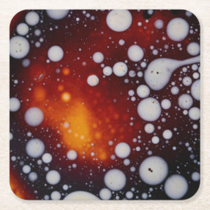 Dessous-de-verre Carré En Papier La naissance des étoiles dans un liquide Abstrait