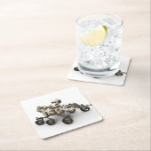 Dessous-de-verre Carré En Papier La Persévérance Mars Rover Sur Arrière - plan Blan (En situation)