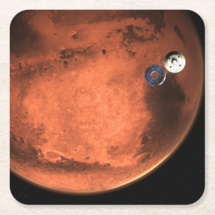 Dessous-de-verre Carré En Papier La Persévérance Rover Abandonne Son Étape De Crois