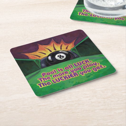 Dessous-de-verre Carré En Papier La piscine est la chance (Incliné)