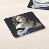 Dessous-de-verre Carré En Papier La Prière, Bouguereau (Incliné)