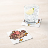 Dessous-de-verre Carré En Papier La Turquie effrayée coule (En situation)