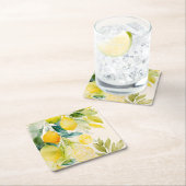 Dessous-de-verre Carré En Papier La verdure des agrumes (En situation)