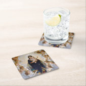 Dessous-de-verre Carré En Papier La Vierge aux Anges, Bouguereau (En situation)