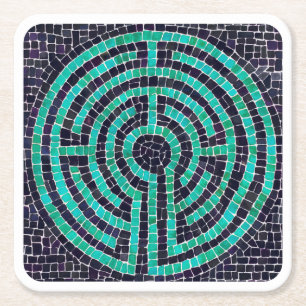 Dessous-de-verre Carré En Papier LABYRINTH III Dessous de verre en papier carré - B