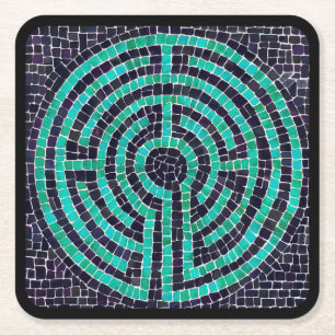 Dessous-de-verre Carré En Papier LABYRINTH III Dessous de verre en papier Carré - N