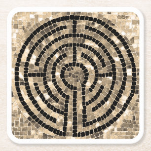 Dessous-de-verre Carré En Papier LABYRINTH V Dessous de verre papier Carré - Blanc