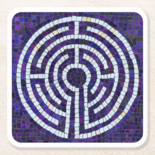 Dessous-de-verre Carré En Papier LABYRINTH VIII Dessous de verre en papier Carré - 