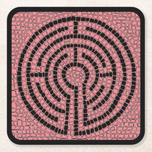 Dessous-de-verre Carré En Papier LABYRINTH XVI Dessous de verre en papier Carré / N