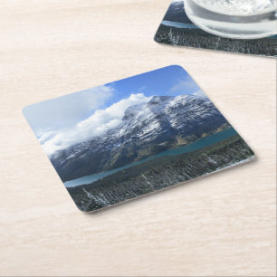 Dessous-de-verre Carré En Papier Lac Elizabeth 5 - Parc national des Glaciers