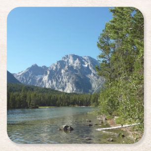 Dessous-de-verre Carré En Papier Lac Leigh au Parc national de Grand Teton