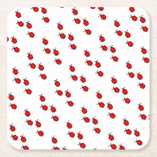 Dessous-de-verre Carré En Papier LadyBug Office Accueil Personnaliser Destiny Desti