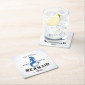 Dessous-de-verre Carré En Papier L'affiche de sirène de chant (En situation)