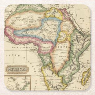 Dessous-de-verre Carré En Papier L'Afrique 36