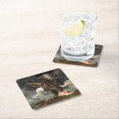 Dessous-de-verre Carré En Papier L'aigle chauve ultime (En situation)