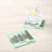 DESSOUS-DE-VERRE CARRÉ EN PAPIER LAISSEZ-LE NEIGER (En situation)