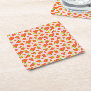 Dessous-de-verre Carré En Papier Lait de fraise